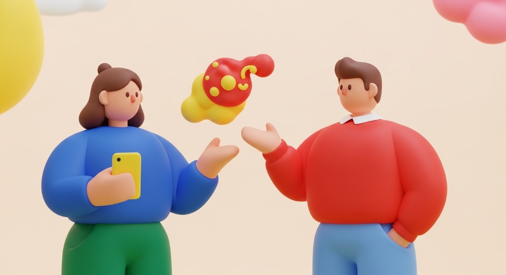 스마트폰으로 암보험 정보를 비교·상담하는 일러스트