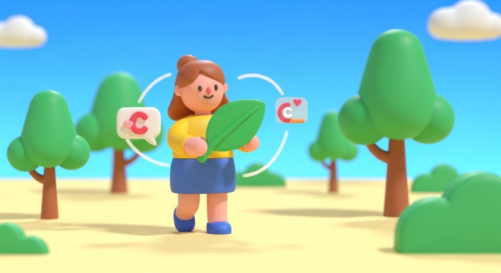 자연과 건강한 삶, 암보험 비교를 표현한 일러스트